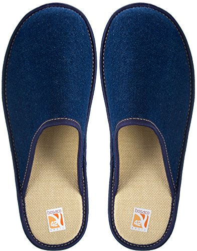 Zapatillas De Casa De Hombre Pantuflas Casa Hombre Suela De Memoria (42 EU, Azul vaquero)