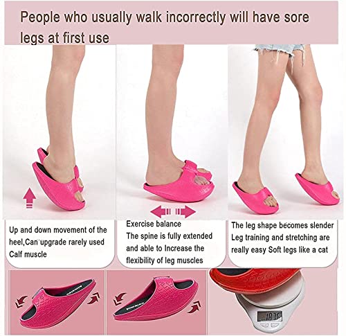 Zapatillas Nuevos Zapatos para Adelgazar para Adelgazar Zapatillas De Masaje De Estiramiento Grande Zapatillas De Masaje para Piernas Hermosas Zapatos para Sacudir Black,35-37