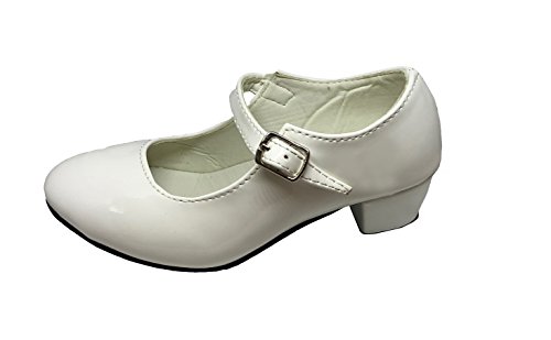 Zapato Flamenco Baile sevillanas niña,Blanco 29