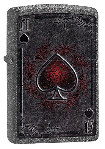 Zippo Ace - Mechero de Gasolina, latón, Aspecto de Acero Inoxidable, 1 x 6 x 6 cm