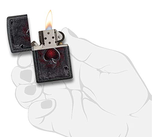 Zippo Ace - Mechero de Gasolina, latón, Aspecto de Acero Inoxidable, 1 x 6 x 6 cm
