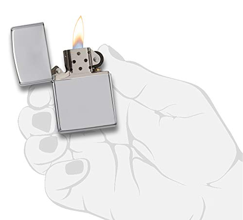 Zippo High Polish Chrome Mechero, Metal, 3.5x1x5.5 cm