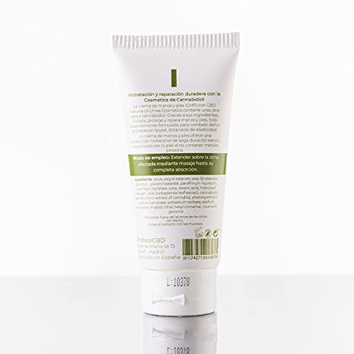 - Hakuna Oil Cosmetics - Crema de manos y pies con aceite de Cáñamo | 100 ml | Crema hidratante con Urea, Aloe Vera y CBD | hidrata, protege y repara la piel | 100% Orgánica, Ecológica BIO.