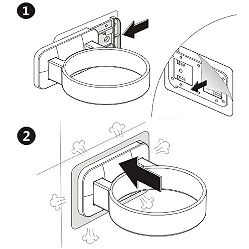 1 Piezas Soporte Secador Pelo Suministros, Soporte para Secador de Pelo Autoadhesivo, Soporte Secador Pelo Pared, para Almacenamiento en el Dormitorio del Baño, Impermeable, Autoadhesivo (Blanco)
