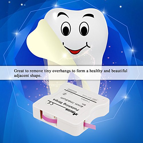 1 Rollo/Caja Blanqueadores de dientes Tira de Pulido Dental 4mm Blanqueamiento Dental Superficie y Diente Interdental (Rosa (medio), 1 pc)
