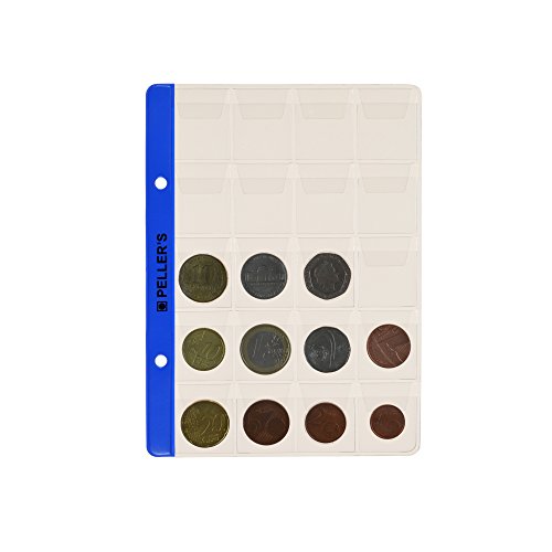 10 Hojas de colección, 20 alojamientos 31mm X 26mm En Cada Página, Para Monedas pequeñas de hasta 22.5mm de diámetro
