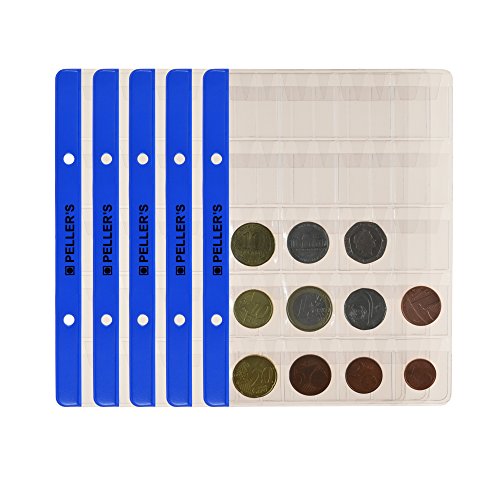 10 Hojas de colección, 20 alojamientos 31mm X 26mm En Cada Página, Para Monedas pequeñas de hasta 22.5mm de diámetro