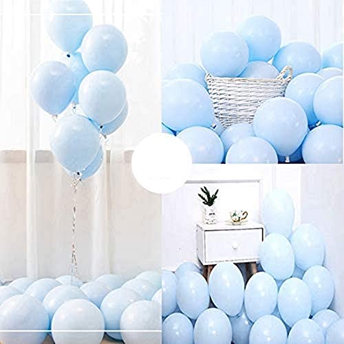 100 globos azules de látex azul bebé, globos de helio pastel para cumpleaños, baby shower, fiestas, decoración de bodas, día de San Valentín…