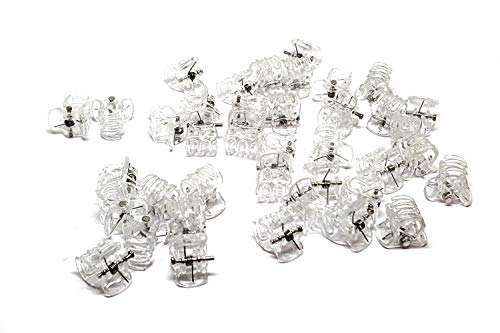 100 Mini pinzas de pelo, clips, para niñas, mujeres, orquídeas, pinzas transparentes 10 x 13