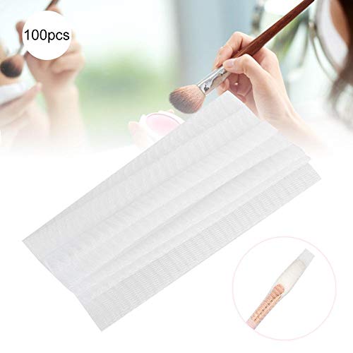100 piezas de pinceles de maquillaje, juego de protectores de protección para bolígrafos, cubierta de malla extensible reutilizable, pincel de maquillaje, pincel cosmético protector