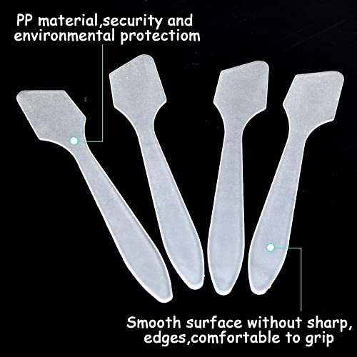 100pcs Espátulas de Máscara Aplicador de Espátula de Maquillaje Espátulas Cosméticas Mini Cuchara de Belleza Cuchara de Máscara de Crema Facial