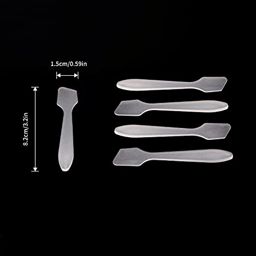 100pcs Mini Espátula,maquillaje espátula, para productos cosméticos Máscara Espátula,Perfectos para le varie cremas,crema hidratante, lápiz labial, (80 mm * 15mm)