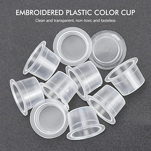100pcs Tapas De Tinta para Tatuajes Taza de Tinta Del Tatuaje Tazas de Tatuaje para Tatuajes Maquillaje Nail Art