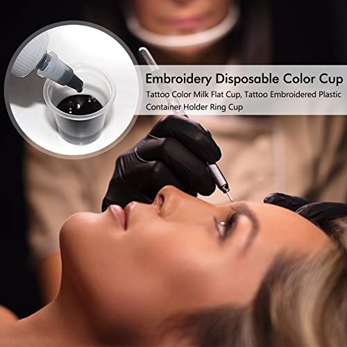100pcs Tapas De Tinta para Tatuajes Taza de Tinta Del Tatuaje Tazas de Tatuaje para Tatuajes Maquillaje Nail Art