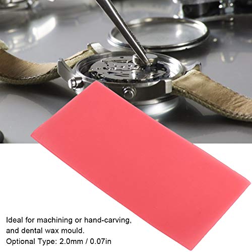10pcs Modelo de grabado de talla de joyería Cera roja Conjunto de herramientas de molde de cera dental oral Cera dental(2.0mm (10 piezas))