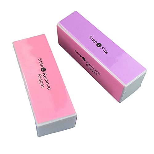 10PCS Profesional 4 maneras Uñas Buffer Esponja Bloque Manicura Pedicura Herramienta Cosmética Manicura Pedicura Herramientas Lijado (Color Mixto)