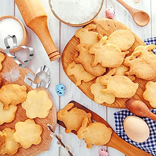 11 moldes para galletas de Pascua con conejos de Pascua, para galletas, para niños y para hornear huevos de Pascua