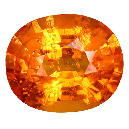 1.48 ct Corte ovalado (7 x 6 mm) Namibia Fanta Color Naranja Mandarina Granate Spessartine Piedra preciosa suelta natural