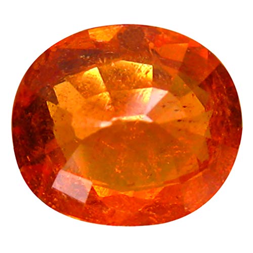 1.58 ct Corte ovalado (7 x 6 mm) Namibia Fanta Color Naranja Mandarina Granate Spessartine Piedra preciosa suelta natural