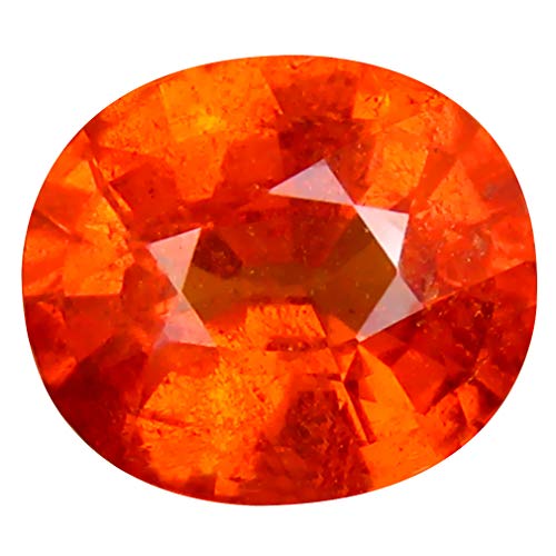 1.58 ct Corte ovalado (7 x 6 mm) Namibia Fanta Color Naranja Mandarina Granate Spessartine Piedra preciosa suelta natural