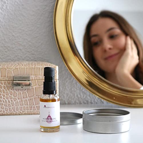 15ml Sérum Facial Nutritivo Antiedad, Aceite Facial, Vitamina E, Orgánico, Bio, Vegano, Natural,Antiarrugas, para Piel Madura, Propiedades Regenerantes, Reafirmantes y Equilibrantes