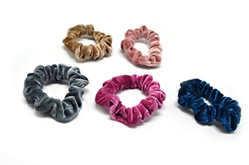 17 Coleteros de Seda y Terciopelo, Scrunchies suaves, Gomas para el pelo, Bandas Elásticas para mujeres y niñas