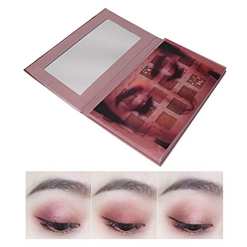 18 Colores Paleta de Sombras de Ojos, Sombra de Ojos Mate y Brillante con Paleta de Sombras de Ojos de Lentejuelas Grandes, Professional Paleta Maquillaje