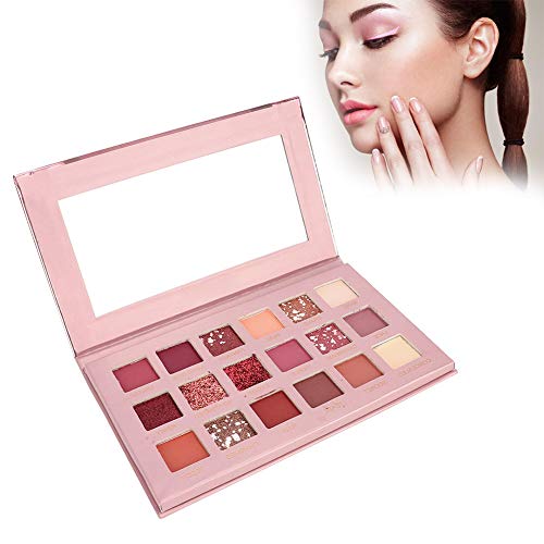 18 Colores Paleta de Sombras de Ojos, Sombra de Ojos Mate y Brillante con Paleta de Sombras de Ojos de Lentejuelas Grandes, Professional Paleta Maquillaje