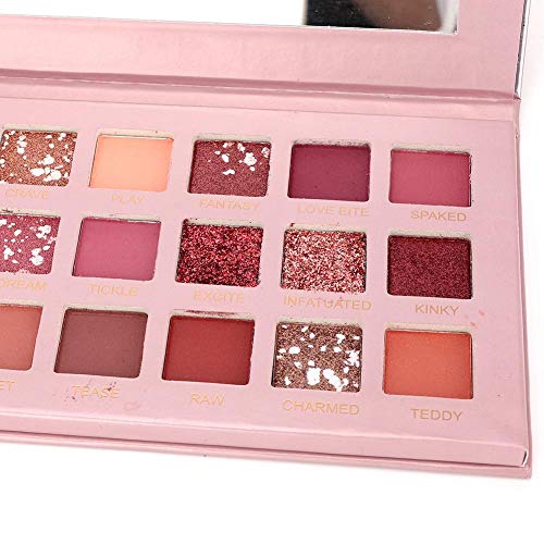 18 Colores Paleta de Sombras de Ojos, Sombra de Ojos Mate y Brillante con Paleta de Sombras de Ojos de Lentejuelas Grandes, Professional Paleta Maquillaje