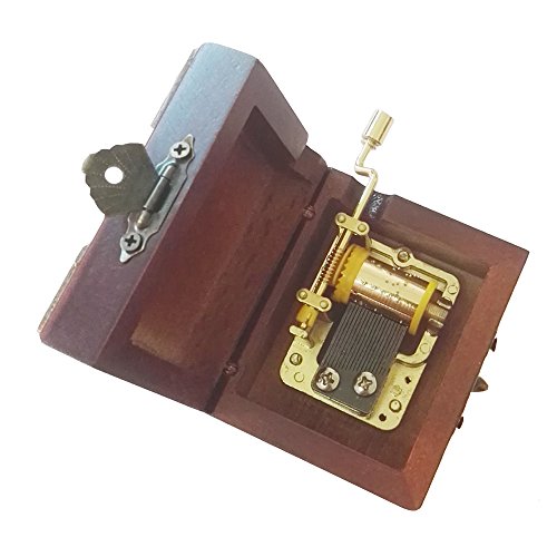 18 nota antiguo encaje mano manivela Caja de música de madera, caja de regalo de música, Fur Elise caja de música
