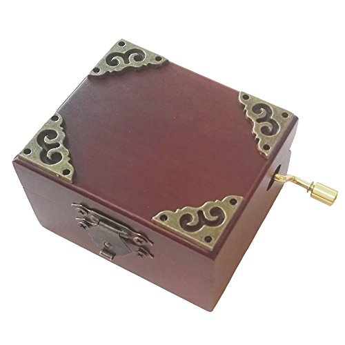 18 nota antiguo encaje mano manivela Caja de música de madera, caja de regalo de música, Fur Elise caja de música