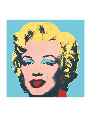1art1 Andy Warhol - Marilyn, 1967 (on Blue Ground) Póster Impresión Artística (30 x 30cm)