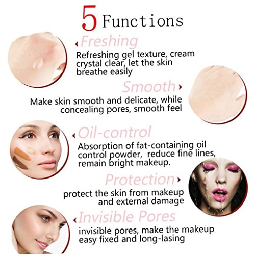 1bottle invisible poro imprimación esencia sin portos de todas las facciones mate Primer Control de aceite Pre-Maquillaje Crema Natural Blur Primer (12 ml / 0.4oz) para la belleza