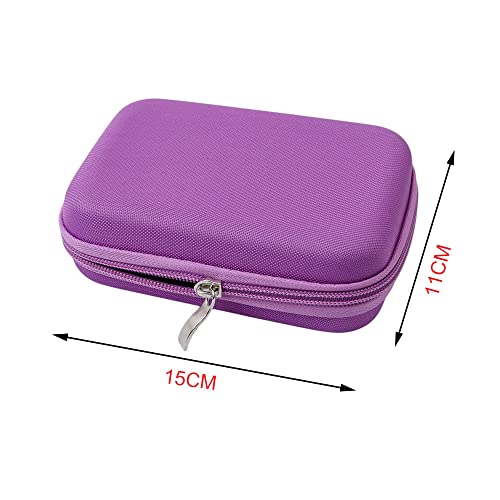 1Pcs Estuche Aceites Esenciales Pequeño, Estuche Aceites Esenciales Viaje, Organizador de Aceites Esenciales para La Celebración de Aromaterapia, Esmalte de Uñas 5Ml 10Ml Botellas(Púrpura)