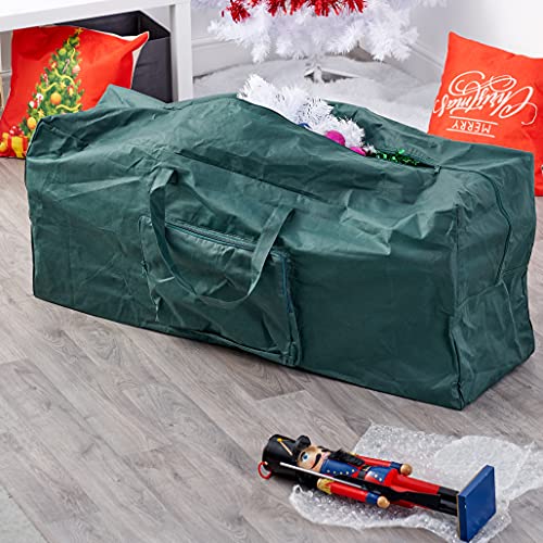 2 Piezas Bolsas de Almacenamiento Grandes para Árboles de Navidad, 120x35x50cm| Poliéster 210D Premium, Resistente| Ideal para Árboles Artificiales, Adornos y Decoraciones.