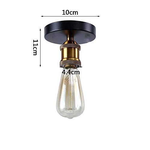2 Piezas Retro Lámpara de Techo Industrial Pequeña Luz de Techo Barata Sencilla Plafón E27 Iluminación Corridor Porche Balcón Baño