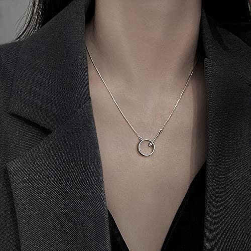 2 unids anillo collar mujeres, moda y ligero lujo nicho diseño sentido clavícula cadena temperamento simple Ins viento frío
