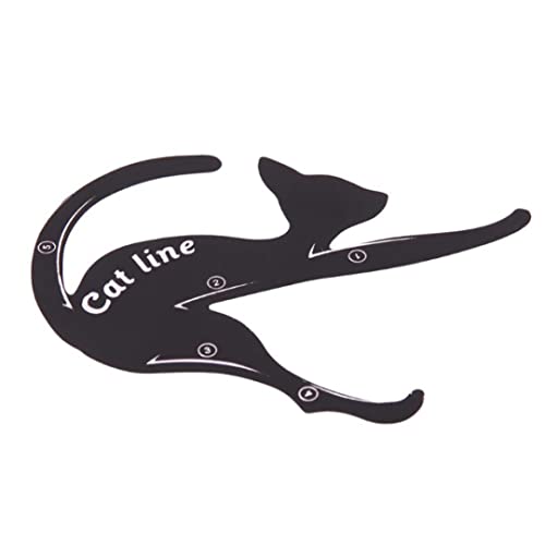 2 unids Cat Eyeliner Stencils Premium PVC Material Ojos ahumados Maquilladores Aplicadores Gato En Forma de guía guía de Plantilla de guía para Maquillaje Principiante, Adhesivo de