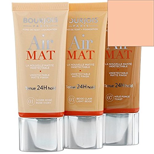 2 x Bourjois Air Mat Mattifying Foundation 30ml - 06 Hale Clair (Golden Sun)