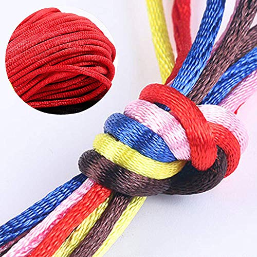 20 Piezas Cordón de Nylon 1mm, 25 metros cada paquete de hilo de nylon, para collar trenzado, pulsera, cuentas, accesorios para hacer joyas, 20 colores