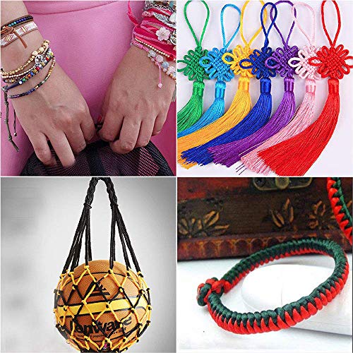 20 Piezas Cordón de Nylon 1mm, 25 metros cada paquete de hilo de nylon, para collar trenzado, pulsera, cuentas, accesorios para hacer joyas, 20 colores