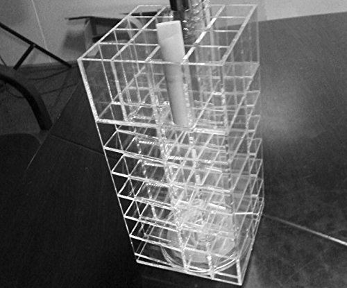 2017 Nuevo Año Regalo acrílico pintalabios Display, Torre giratoria giratorio soporte para pintalabios (l115mmx w115mmxh 255 mm modelo más vendido)