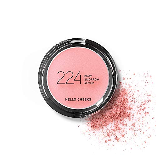 224 Cosmetics Colorete Hello Cheeks - natural, vegano , no testada en animals - feel good fórmula , sin parabeno y silicona - Rosado