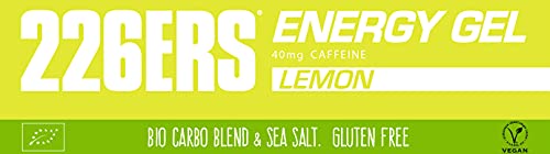 226ERS Bio Energy Gel | Geles Energéticos Con Sales Minerales Y 80mg De Cafeína, Geles Ciclismo Y Runnning, Limón, x 40gr, 30 Unidades