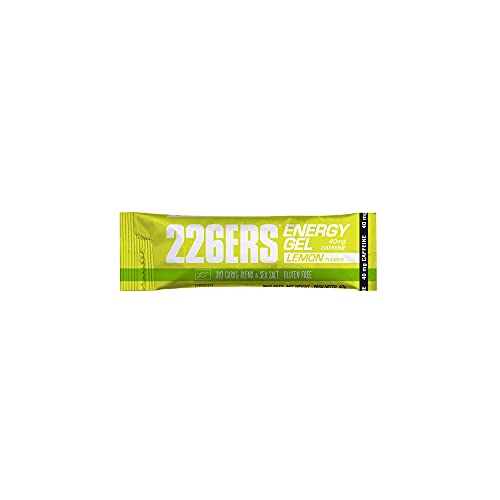 226ERS Bio Energy Gel | Geles Energéticos Con Sales Minerales Y 80mg De Cafeína, Geles Ciclismo Y Runnning, Limón, x 40gr, 30 Unidades