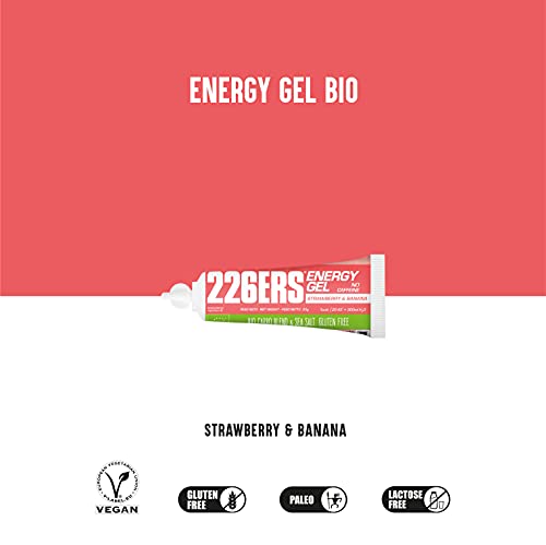 226ERS Bio Energy Gel | Geles Energéticos de 25gr con Sales Minerales, Geles Ciclismo y Runnning, Fresa y Plátano - 1 unidad