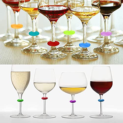 24Piezas Marcado de vidrio Marcador de vidrio marcador de vidrio Vasos de vidrio para marcar Marcadores de bebidas marcadores de copa de vino Marcador de vidrio creativo Marcador de vidrio de silicona