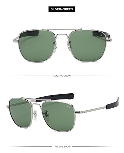2THTHT2 Moda Gafas De Sol De Aviación para Hombres Diseñador De Marca Gafas De Sol para Hombres Ejército Americano Lente De Vidrio Óptico Militar