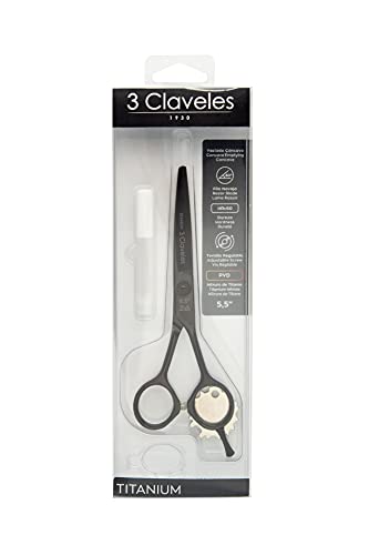 3 Claveles 12496 Tijera Peluquería Corte, Titanium de 5.5"