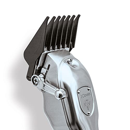 3 Claveles - Máquina cortapelo profesional inalámbrica, pantalla led, maquinilla afeitado - cortapelos, peluquería, barbería, Metálica